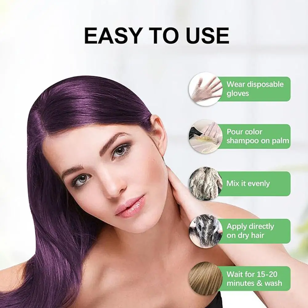 200ml 헤어 염색 샴푸, 남녀 모두에게 적합한 빠른 - Hair Care Natural Ingredients 리뷰 및 가격