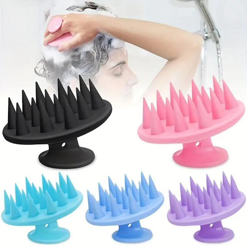 1pc 휴대용 실리콘 헤드 마사지 브러시, 딥 클렌징  - Hair Care Products 리뷰 및 가격